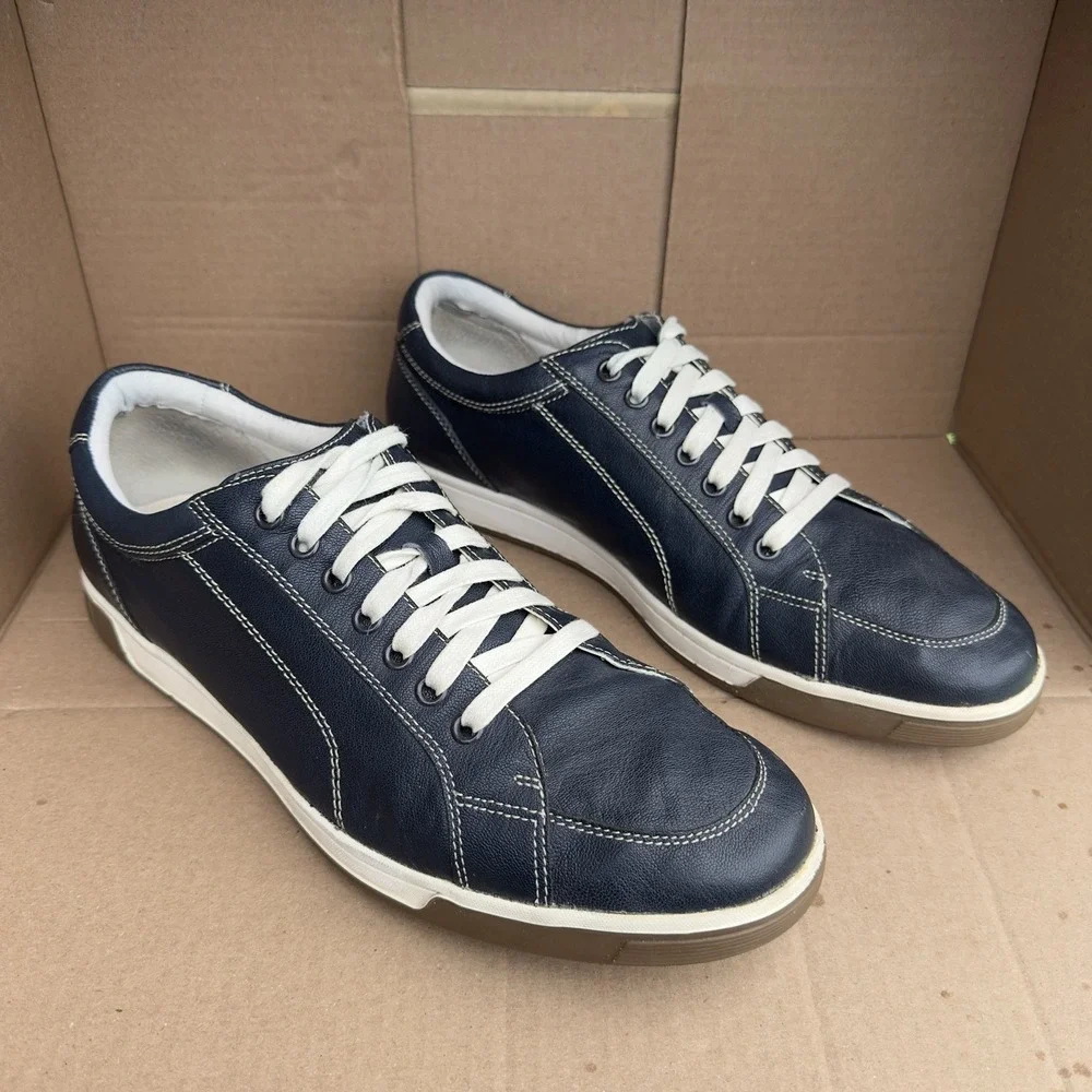 Cole Haan Quincy II Leather Court Sneakers Men's Size 12M – Navy Blue